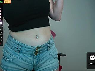 Sexy Girl Webcamer Looks So Cute with Big Dildo Nearby. What's Her Next Move?