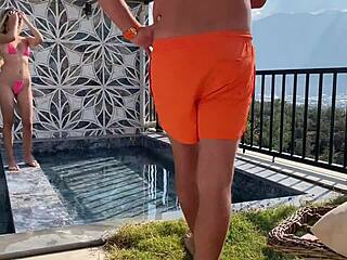 Outdoor adventure from amateur couple