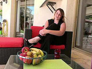 Davina and Candies dive into first FFM anal trio