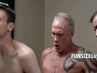 Tiny Twink Austin Gets Used By Two Hunks Hard