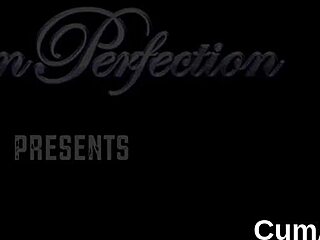 Foxy Stunner Sucks Cum Load in Bukkake Facial.