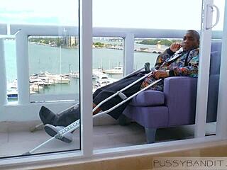 Head Nurse Surprises with Wild Outdoor Interracial Squirting Action