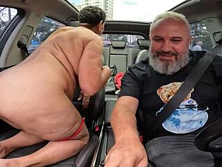 Dora Rodrigues at 71 naked in the car sharing her life story passionately.