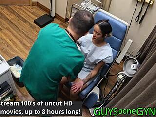 Hey, why’s Doctor Canada examining Doctor Channy Crossfire instead during this wild medical check at GuysGoneGynoCom?