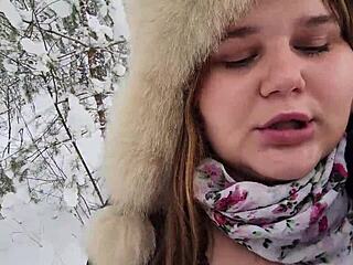 Big ass girl gets creampie from taxi driver in deep woods outdoors