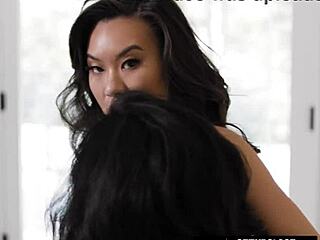 Seductive teen Kimmy Kimm enjoys foreplay and blowjob before riding Leo Vice's big cock