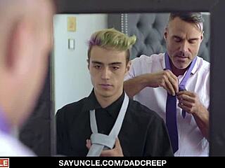 Hot big dick stepdad fucks teen stepson in hardcore gay action