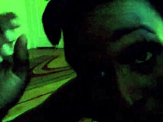 Ebony beauty eagerly sucking massive black cock in intense blowjob session