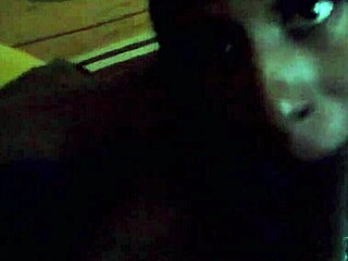 Ebony beauty eagerly sucking massive black cock in intense blowjob session