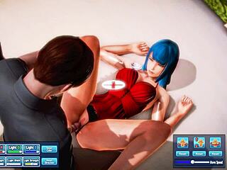 Beautiful blue haired girl fucked silly in intense session