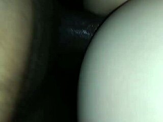 Deepie83 gets her asshole creampied in an interracial anal session