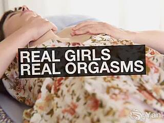 Guy yanks his penis in solo climax scene