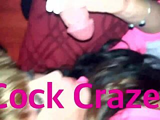 this guy in crossdressing is totally cock crazed, can't get enough