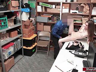 skinny babe gets fucked by old security officer at work 😏