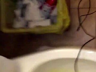 she pisses in her underwear and then pours blue soap all over my cock.