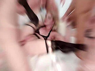 Lisey sweet takes four big white dicks in balls deep anal, gaping and swallowing cum