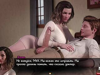 mature girl says, cum on my leg now! in treasure of nadia