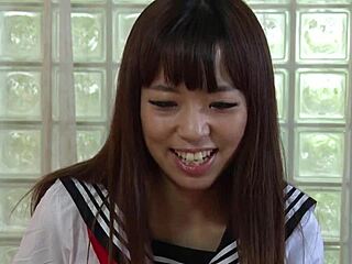 Wanna watch Japanese Akari Kiriyama in uniform get wild?