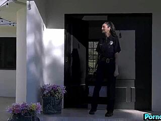 Police officer Eliza Ibarra deepthroats black thugs in office.