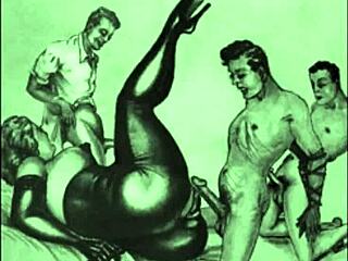 vintage erotic illustrations from classic cartoon art