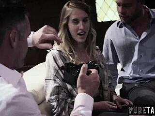 Babe ends up fucking 2 random dudes after fight with bf