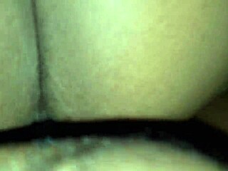 Horny Black Couple Engages in Homemade Creampie Session with Wet Cum and Condom Play