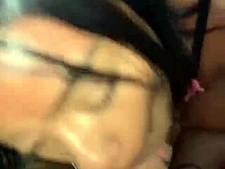 Sucking my husband until he cums in my mouth, what a hot ebony wife moment!