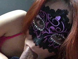 Photo shoot turns horny with lingerie blowjob