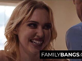 Hey, check out this petite blonde teen getting stuffed by her busy father Ryan McLane in a taboo cumshot scene