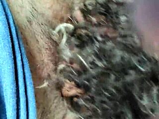 On a rainy day in the car, he swallows cum outdoors