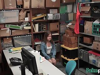 brooke bliss as a shoplifter in the office