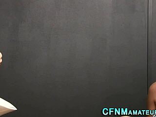 Classy Teen Handjob in CFNM