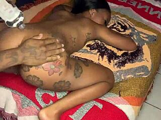 Mini stallion pounds slut's big ass and pussy in sex theater till cumshot!