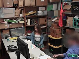 brooke bliss as a shoplifter in the office