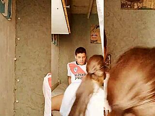 River Plate player fucks hot brunette with big ass in various positions.