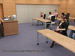 sexy teacher squirts from fucking machine!