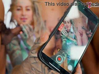 three big dicks fill her hungry slut hole with cum