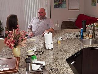 tiny freak freya von doom bangs stepdad with new wife