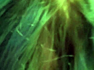 Blue-haired girl gives me a long blowjob