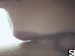 Beautiful blonde lesbians suck nipples and lick pussy to orgasm in close-up