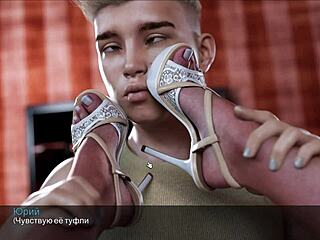 wife masturbates in game, cum on slut pussy?