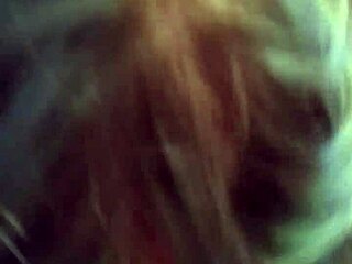 Blue-haired girl gives me a long blowjob