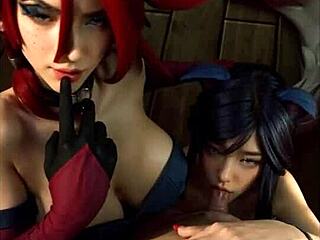 league of legends miss fortune and ahri cosplay uncensored hentai ai generated