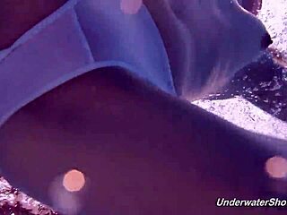 proklova takes off bikini and swims under water