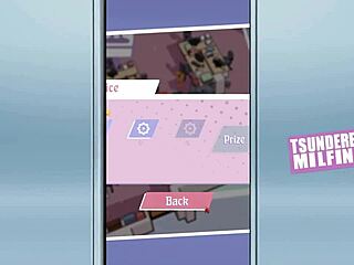 Tsundere milf boss teases with massive tits out of perfect cleavage in hentai game episode 6