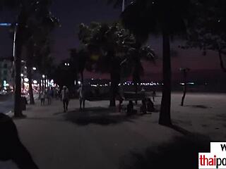 amateur thai teen 18+ cherry gives sensual handjob to big white dick