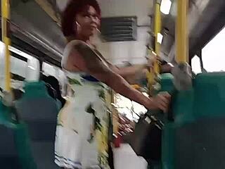 Exhibiting Myself on Bus While Cuckold Watches