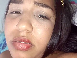 Young Colombian Girl Bent Over For Hard Doggystyle Fucking And Cumshot