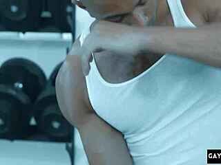 Hot black twink experiences first time rough squirting with big cock in interracial gay sex.