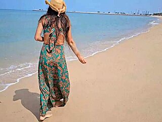 No Panties Flashing on Public Beach